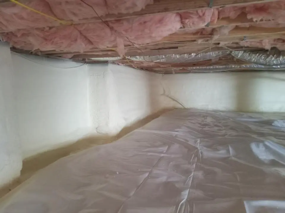 Crawl space encapsulation with closed-cell spray foam for Roof Leak Repair in Grapevine