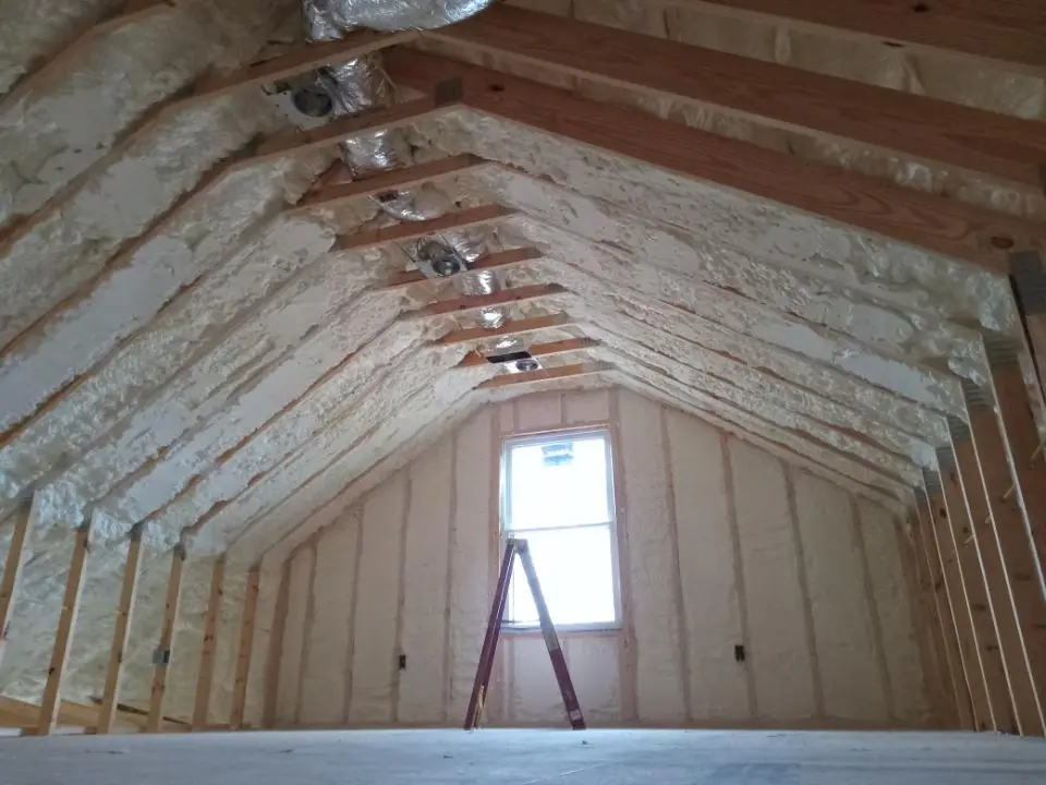 Spray foam roofing application for Crawl Space Insulation project in Grapevine